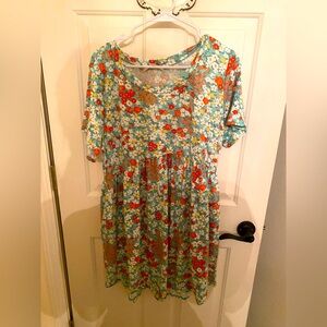 Floral Short Sleeve Dress